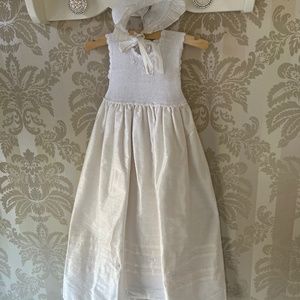 Knit/silk Christening gown